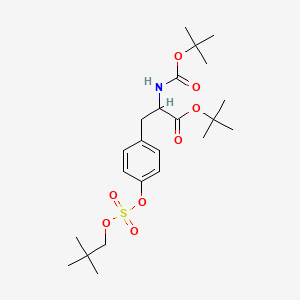molecular formula C23H37NO8S B12503628 tert-Butyl 2-((tert-butoxycarbonyl)amino)-3-(4-(((neopentyloxy)sulfonyl)oxy)phenyl)propanoate 
