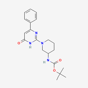 molecular formula C20H26N4O3 B12503645 Tert-butyl [1-(6-oxo-4-phenyl-1,6-dihydropyrimidin-2-yl)piperidin-3-yl]carbamate 