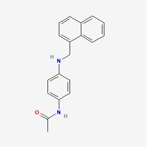 molecular formula C19H18N2O B12503648 N-{4-[(naphthalen-1-ylmethyl)amino]phenyl}acetamide 