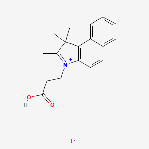 molecular formula C18H20INO2 B12503653 3-(2-Carboxyethyl)-1,1,2-trimethyl-1H-benzo[e]indol-3-ium iodide 