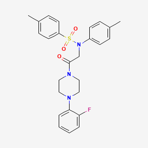 molecular formula C26H28FN3O3S B12503657 N-{2-[4-(2-fluorophenyl)piperazin-1-yl]-2-oxoethyl}-4-methyl-N-(4-methylphenyl)benzenesulfonamide 