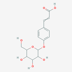 molecular formula C15H18O8 B12503671 3-(4-{[3,4,5-Trihydroxy-6-(hydroxymethyl)oxan-2-YL]oxy}phenyl)prop-2-enoic acid 