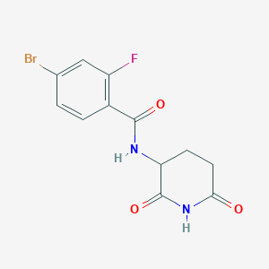 molecular formula C12H10BrFN2O3 B12503672 4-bromo-N-(2,6-dioxopiperidin-3-yl)-2-fluorobenzamide 