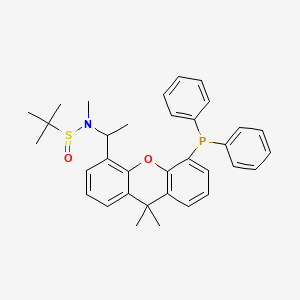 molecular formula C34H38NO2PS B12503717 N-{1-[5-(diphenylphosphanyl)-9,9-dimethylxanthen-4-yl]ethyl}-N,2-dimethylpropane-2-sulfinamide 