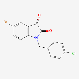 molecular formula C15H9BrClNO2 B12503756 5-bromo-1-(4-chlorobenzyl)-1H-indole-2,3-dione 