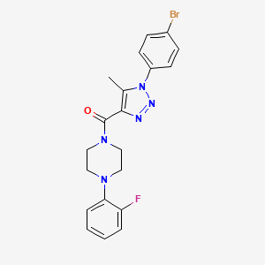 molecular formula C20H19BrFN5O B12503764 [1-(4-bromophenyl)-5-methyl-1H-1,2,3-triazol-4-yl][4-(2-fluorophenyl)piperazin-1-yl]methanone 