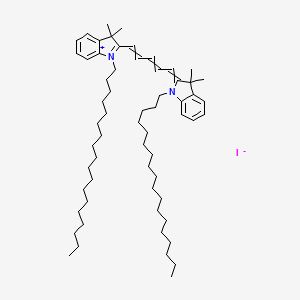 molecular formula C61H99IN2 B12503789 2-[5-(3,3-Dimethyl-1-octadecylindol-2-ylidene)penta-1,3-dien-1-yl]-3,3-dimethyl-1-octadecylindol-1-ium iodide 