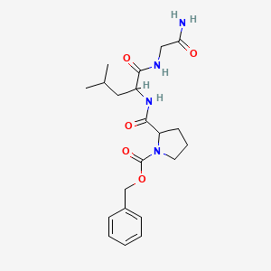molecular formula C21H30N4O5 B12503830 Cbz-DL-Pro-DL-Leu-Gly-NH2 