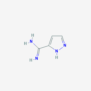 molecular formula C4H6N4 B12503831 1h-Pyrazole-3-carboximidamide 