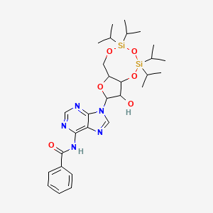 molecular formula C29H43N5O6Si2 B12503845 N-(9-{9-hydroxy-2,2,4,4-tetraisopropyl-tetrahydro-6H-furo[3,2-f][1,3,5,2,4]trioxadisilocin-8-yl}purin-6-yl)benzamide 
