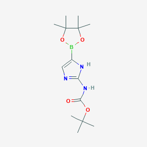 molecular formula C14H24BN3O4 B12503925 tert-Butyl (5-(4,4,5,5-tetramethyl-1,3,2-dioxaborolan-2-yl)-1H-imidazol-2-yl)carbamate 