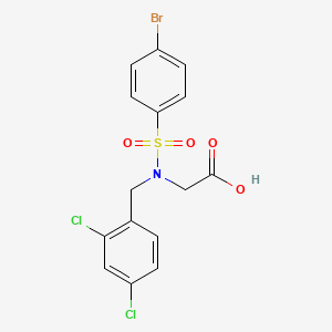 molecular formula C15H12BrCl2NO4S B12503926 N-[(4-bromophenyl)sulfonyl]-N-(2,4-dichlorobenzyl)glycine 
