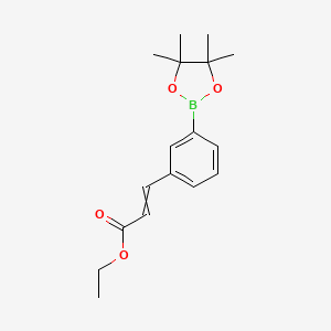 molecular formula C17H23BO4 B12503943 Ethyl 3-[3-(4,4,5,5-tetramethyl-1,3,2-dioxaborolan-2-yl)phenyl]prop-2-enoate 