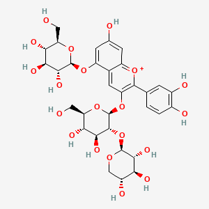molecular formula C32H39O20+ B1250399 Cyanidin 3-sambubioside 5-glucoside 