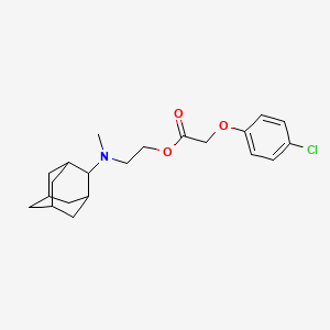 molecular formula C21H28ClNO3 B12504028 2-{methyl[(1r,3r,5R,7R)-tricyclo[3.3.1.1~3,7~]dec-2-yl]amino}ethyl (4-chlorophenoxy)acetate 