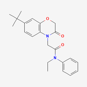 molecular formula C22H26N2O3 B12504032 2-(7-tert-butyl-3-oxo-2,3-dihydro-4H-1,4-benzoxazin-4-yl)-N-ethyl-N-phenylacetamide 
