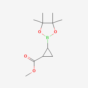molecular formula C11H19BO4 B12504065 Methyl 2-(4,4,5,5-tetramethyl-1,3,2-dioxaborolan-2-yl)cyclopropane-1-carboxylate 