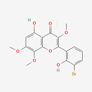 4H-1-Benzopyran-4-one, 2-(3-bromo-2-hydroxyphenyl)-5-hydroxy-3,7,8-trimethoxy-