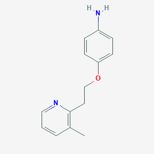 molecular formula C14H16N2O B125041 4-(2-(3-Methylpyridin-2-yl)ethoxy)aniline CAS No. 85583-41-1