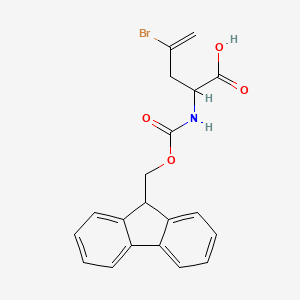 molecular formula C20H18BrNO4 B12504115 4-bromo-2-{[(9H-fluoren-9-ylmethoxy)carbonyl]amino}pent-4-enoic acid 