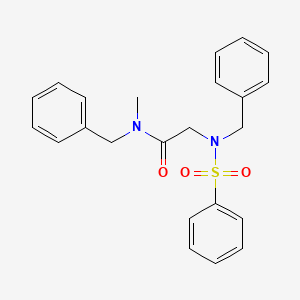 molecular formula C23H24N2O3S B12504134 N,N~2~-dibenzyl-N-methyl-N~2~-(phenylsulfonyl)glycinamide 