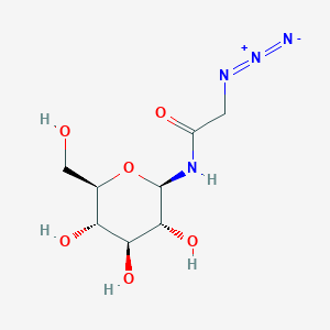 molecular formula C8H14N4O6 B1250417 2-Azido-N-((2R,3R,4S,5S,6R)-3,4,5-trihydroxy-6-(hydroxymethyl)-tetrahydro-2H-pyran-2-YL)acetamide 