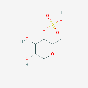 molecular formula C7H14O7S B12504174 (4,5-Dihydroxy-2,6-dimethyloxan-3-yl)oxidanesulfonic acid 