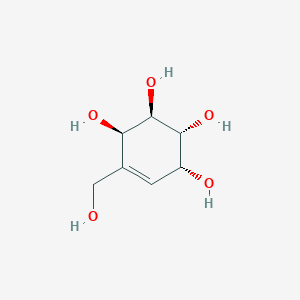 molecular formula C7H12O5 B1250418 (1R,2R,3R,4R)-5-(hydroxymethyl)cyclohex-5-ene-1,2,3,4-tetrol 
