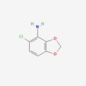 molecular formula C7H6ClNO2 B1250420 5-Chlorobenzo[d][1,3]dioxol-4-amine CAS No. 379228-45-2