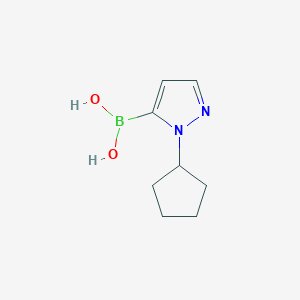 molecular formula C8H13BN2O2 B12504221 (1-Cyclopentyl-1H-pyrazol-5-YL)boronic acid 
