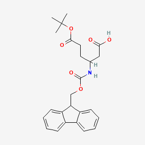molecular formula C25H29NO6 B12504247 3-(9H-fluoren-9-ylmethoxycarbonylamino)-6-[(2-methylpropan-2-yl)oxy]-6-oxohexanoic acid 