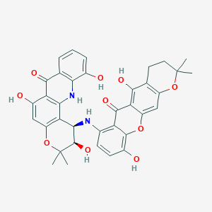 molecular formula C36H32N2O10 B1250425 Oriciacridone B 