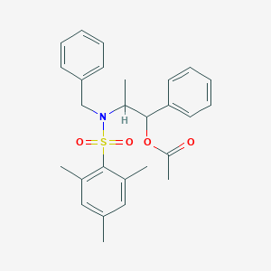 molecular formula C27H31NO4S B12504263 (1R,2S)-N-Benzyl-N-(mesitylenesulfonyl)-O-acetylnorephedrine 