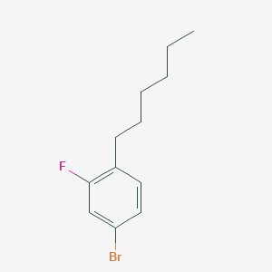 molecular formula C12H16BrF B12504286 4-Bromo-2-fluoro-1-hexylbenzene 