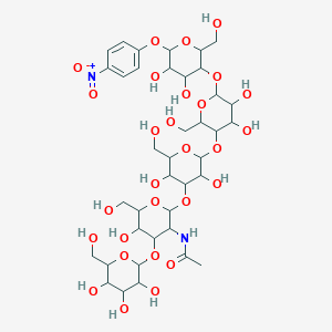 molecular formula C38H58N2O28 B12504299 N-[2-({2-[(6-{[4,5-dihydroxy-2-(hydroxymethyl)-6-(4-nitrophenoxy)oxan-3-yl]oxy}-4,5-dihydroxy-2-(hydroxymethyl)oxan-3-yl)oxy]-3,5-dihydroxy-6-(hydroxymethyl)oxan-4-yl}oxy)-5-hydroxy-6-(hydroxymethyl)-4-{[3,4,5-trihydroxy-6-(hydroxymethyl)oxan-2-yl]oxy}oxan-3-yl]acetamide 