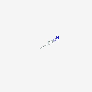 molecular formula C2H3N<br>CH3CN<br>CH3CN<br>C2H3N B125043 Acetonitrile CAS No. 148642-19-7