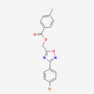 molecular formula C17H13BrN2O3 B12504301 [3-(4-Bromophenyl)-1,2,4-oxadiazol-5-yl]methyl 4-methylbenzoate 