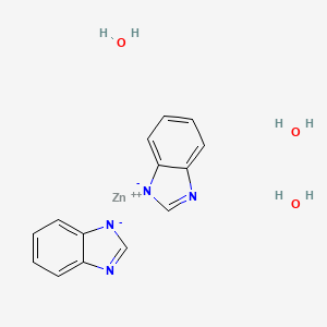 molecular formula C14H16N4O3Zn B12504303 1H-Benzimidazole zinc salt trihydrate 
