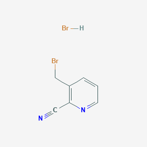 molecular formula C7H6Br2N2 B12504304 3-(Bromomethyl)picolinonitrile hydrobromide 
