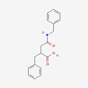 molecular formula C18H19NO3 B12504338 2-Benzyl-4-(benzylamino)-4-oxobutanoic acid 