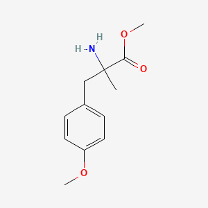 molecular formula C12H17NO3 B12504353 Methyl 2-amino-3-(4-methoxyphenyl)-2-methylpropanoate 