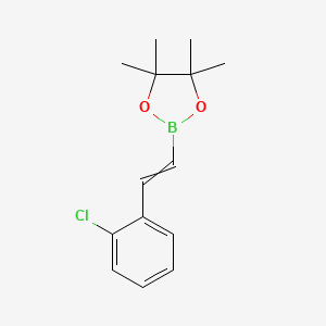 molecular formula C14H18BClO2 B12504384 2-[2-(2-Chlorophenyl)ethenyl]-4,4,5,5-tetramethyl-1,3,2-dioxaborolane 