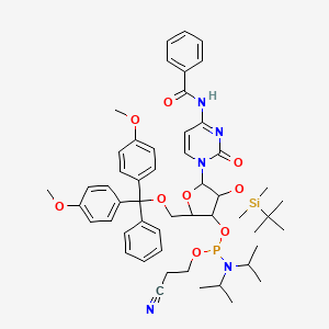 molecular formula C52H66N5O9PSi B12504395 5'-DMT-2'-TBDMS-N4-Bz-rC phosphoramidite 