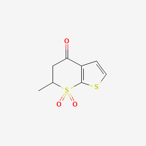 molecular formula C8H8O3S2 B12504480 (S)-5,6-Dihydro-6-methylthieno[2,3-b]thiopyran-4-one 7,7-dioxide 