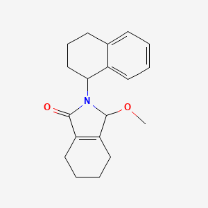 molecular formula C19H23NO2 B12504492 3-methoxy-2-(1,2,3,4-tetrahydronaphthalen-1-yl)-4,5,6,7-tetrahydro-3H-isoindol-1-one 
