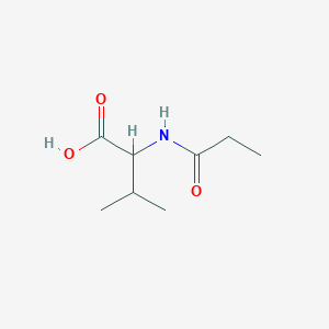 molecular formula C8H15NO3 B12504501 3-Methyl-2-propanamidobutanoic acid 