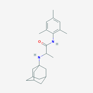 molecular formula C22H32N2O B12504503 N~2~-[(3s,5s,7s)-tricyclo[3.3.1.1~3,7~]dec-1-yl]-N-(2,4,6-trimethylphenyl)alaninamide 