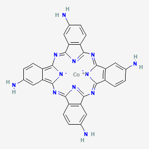 molecular formula C32H20CoN12 B12504505 Cobalt(II) 2,9,16,23-tetraamino-phthalocyanine 