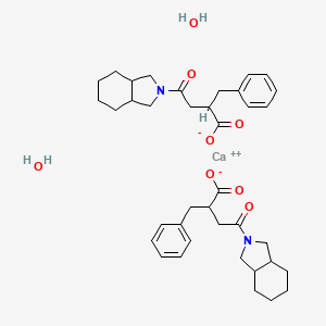 molecular formula C38H52CaN2O8 B12504507 calcium bis((2S)-4-[(3aR,7aS)-octahydro-1H-isoindol-2-yl]-2-benzyl-4-oxobutanoate) dihydrate 