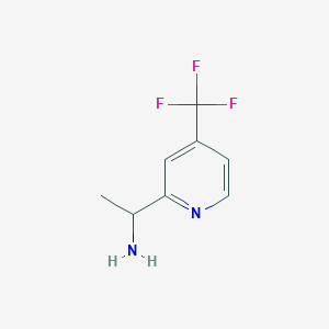 molecular formula C8H9F3N2 B12504517 1-(4-(Trifluoromethyl)pyridin-2-yl)ethan-1-amine 